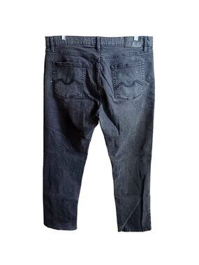 Mens Urban Star Jeans 38x32 Y2K Vtg Distressed Charcoal Gray Denim Stretch